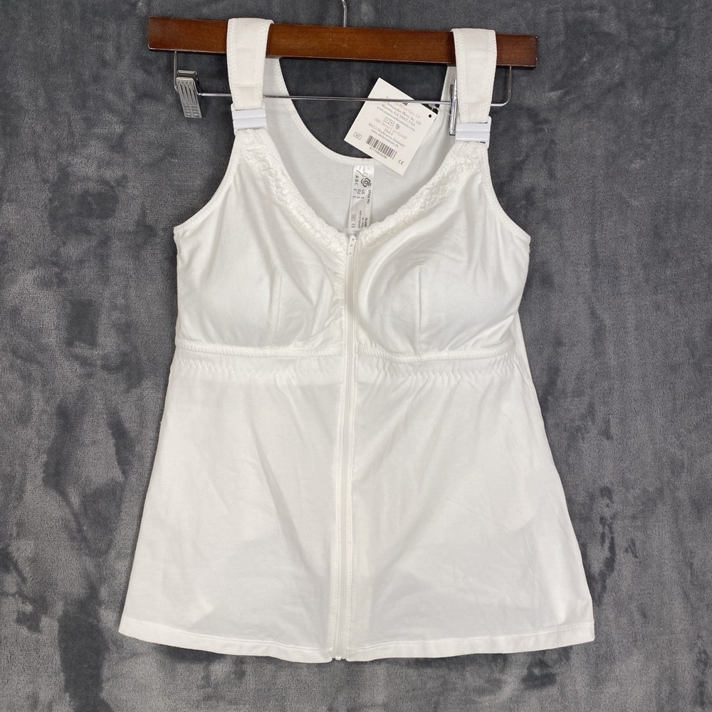 American Breast Care Post Mastectomy Zip Camisol With Drain Pockets